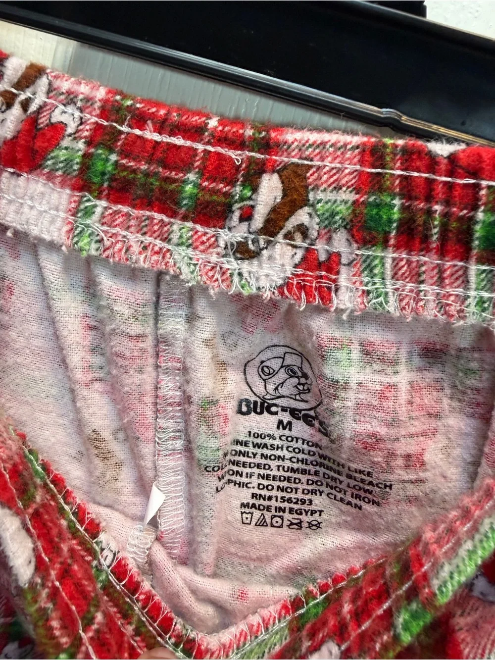 Kids Holiday Plaid Santa Pajama Pants - Red - Picture 2 of 4